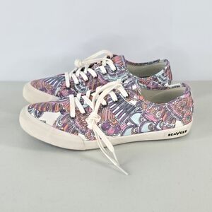 SeaVees x Trina Turk Monterey Sneakers Poplin Twill Floral Women’s Size 9